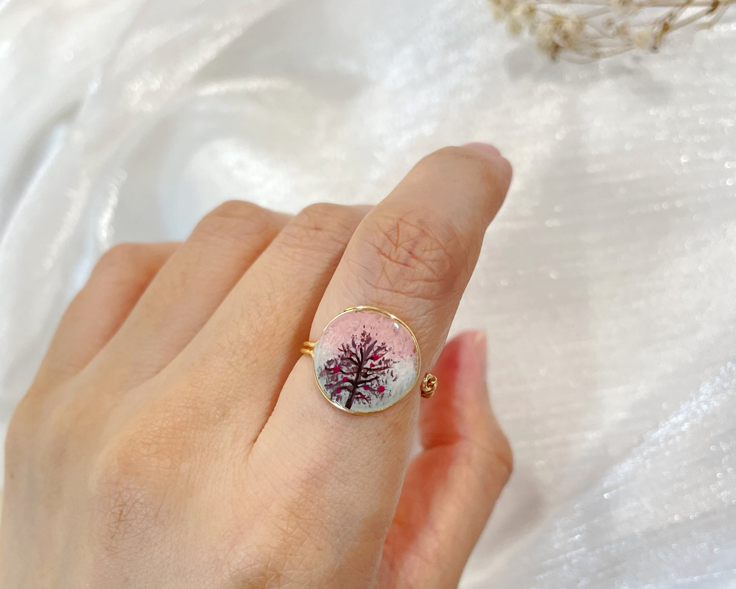 Whisper Tree / Gold Ring & Silver Ring