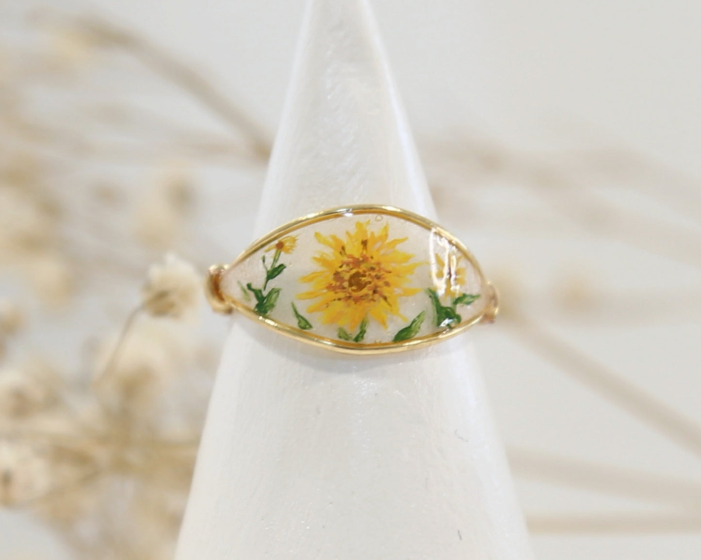 Sunlower Ring / Gold & Silver