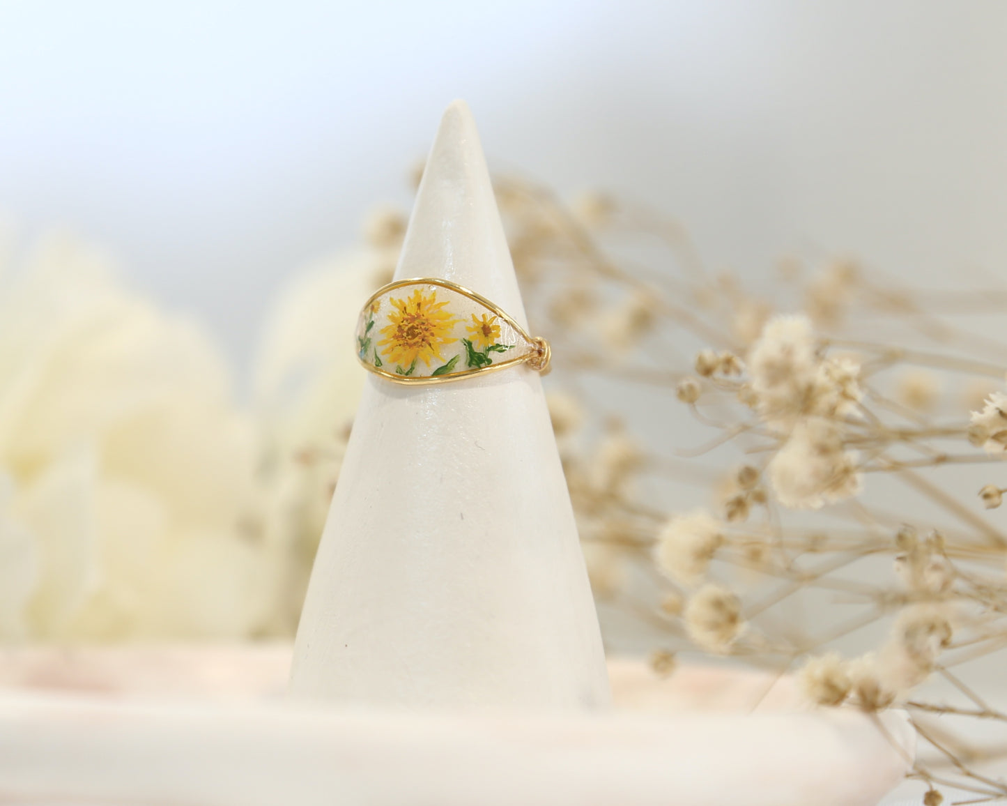 Sunlower Ring / Gold & Silver