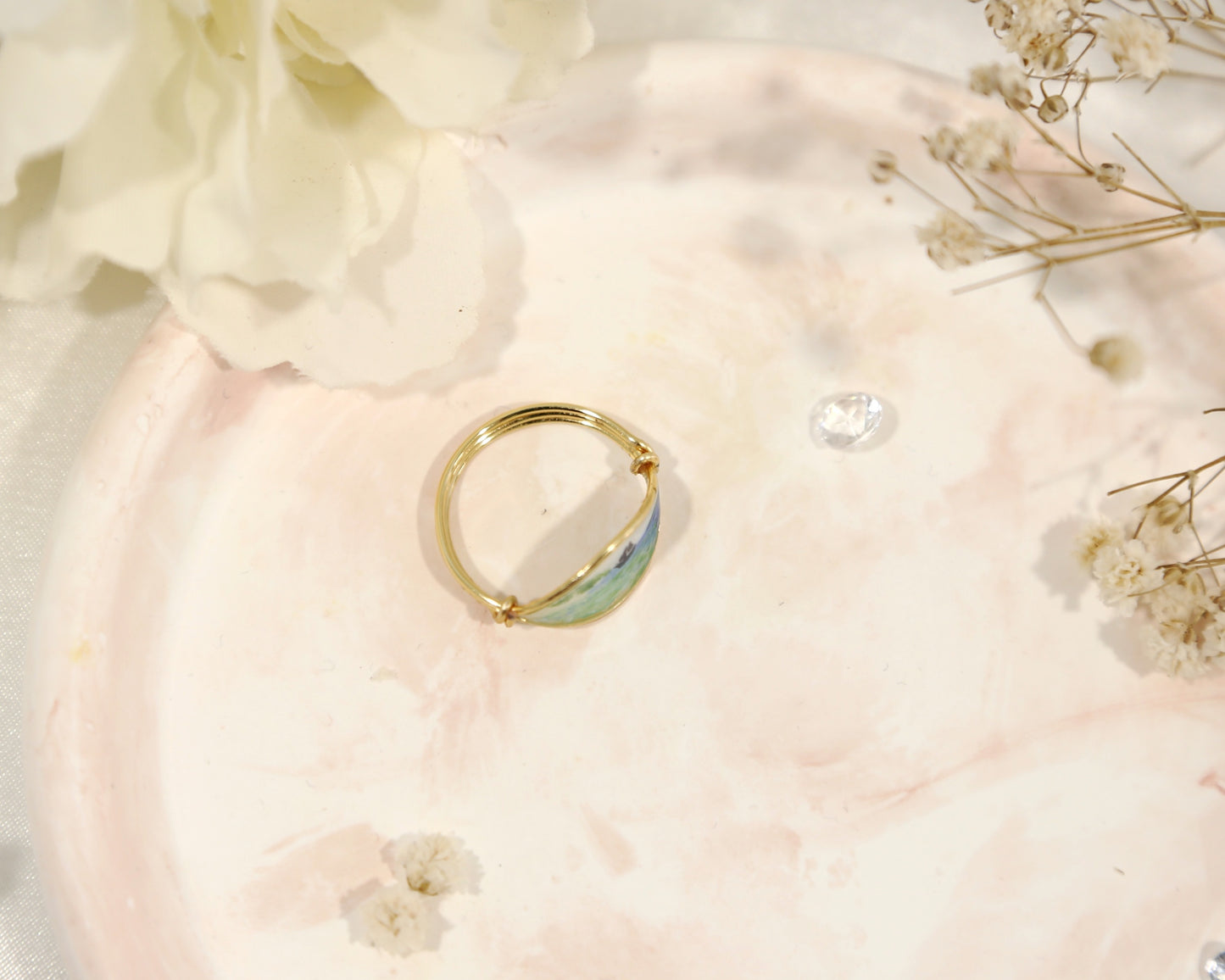 Turquoise Ocean View Ring / Gold & Silver