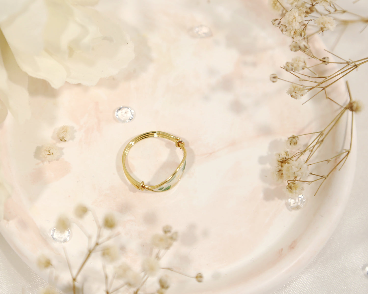 Water Lily Flower Ring / Gold & Silver