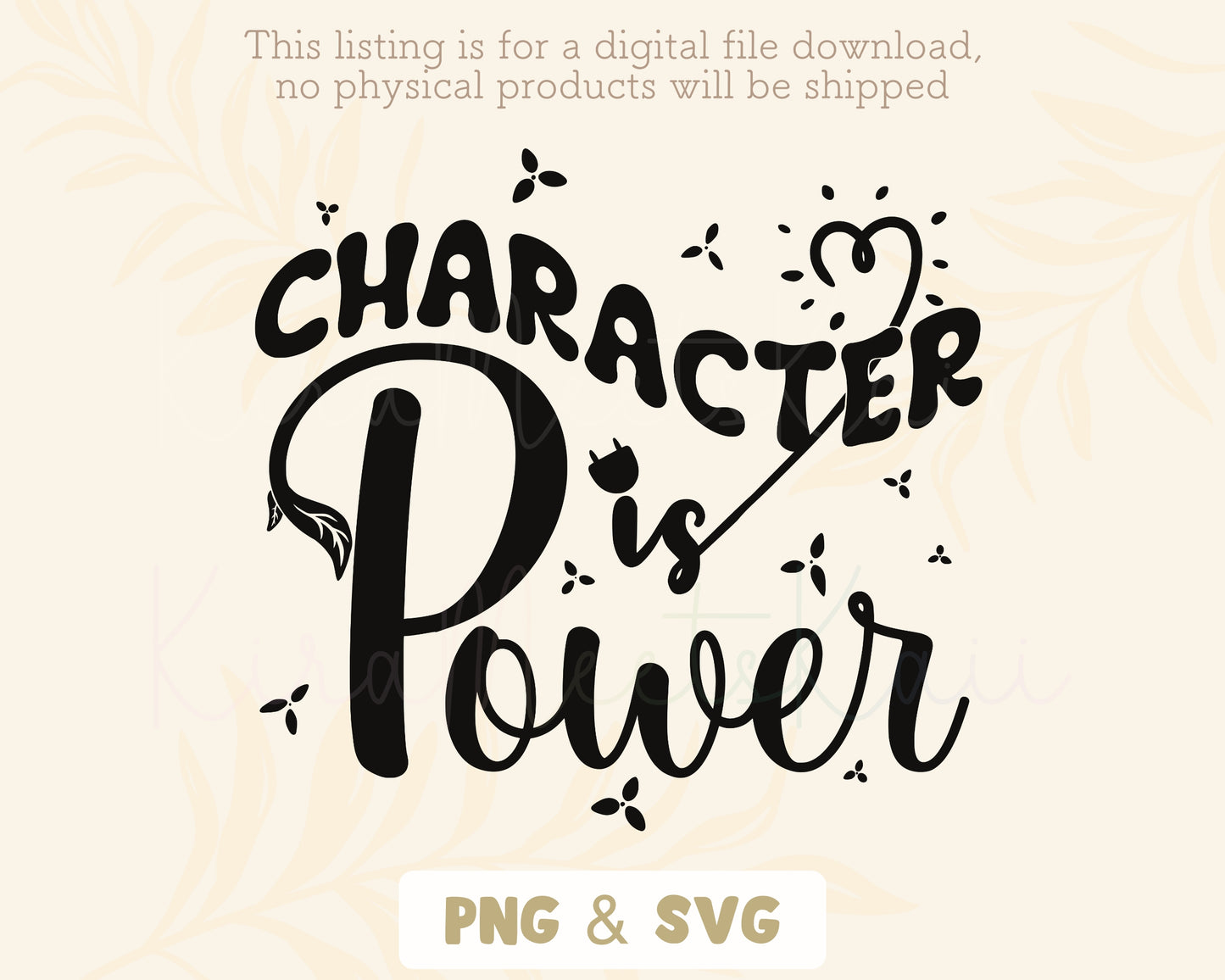 Character Is Power Quote Clipart