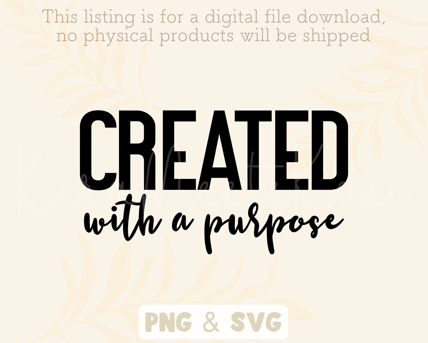 Created With A Purpose SVG