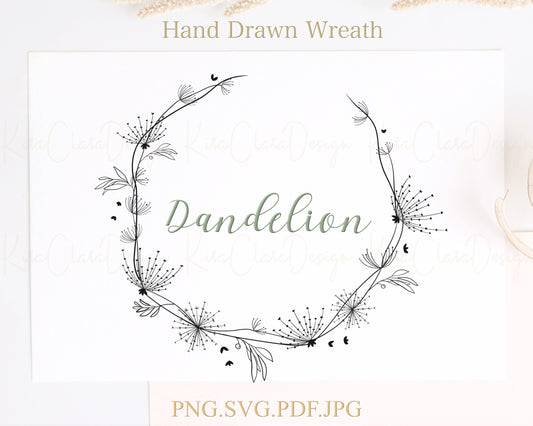 Dandelion Wreath Clipart