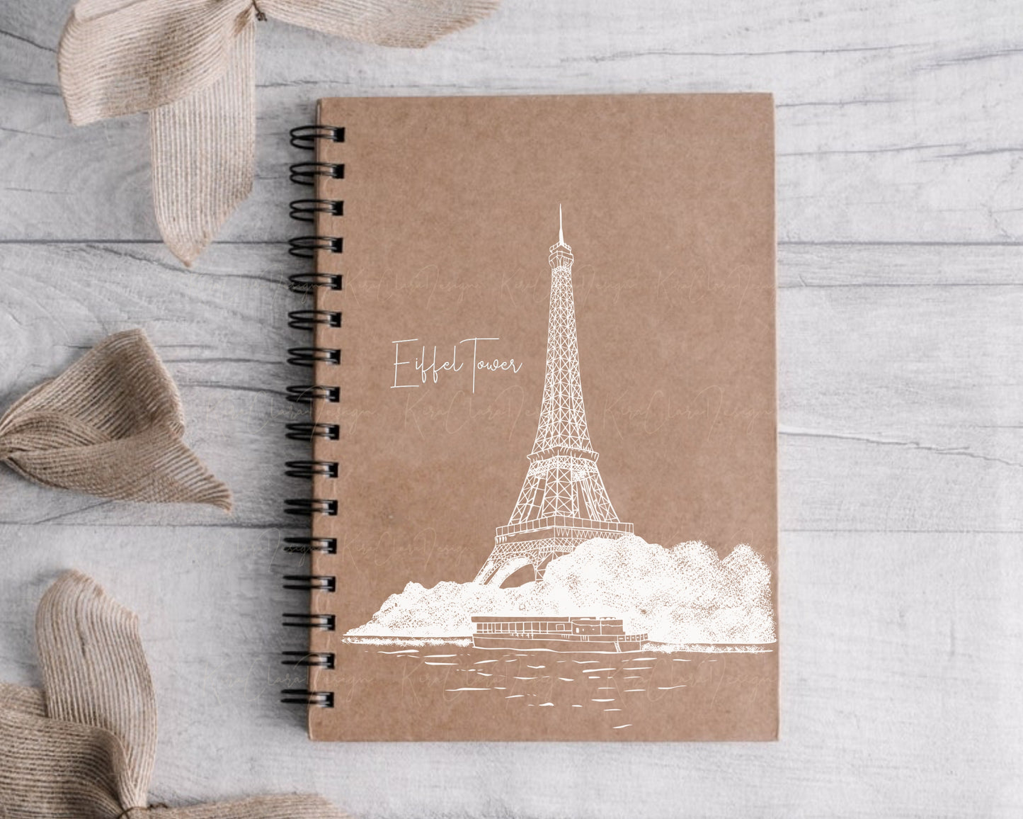 Landmark Eiffel Tower Paris Hand Drawn Clipart