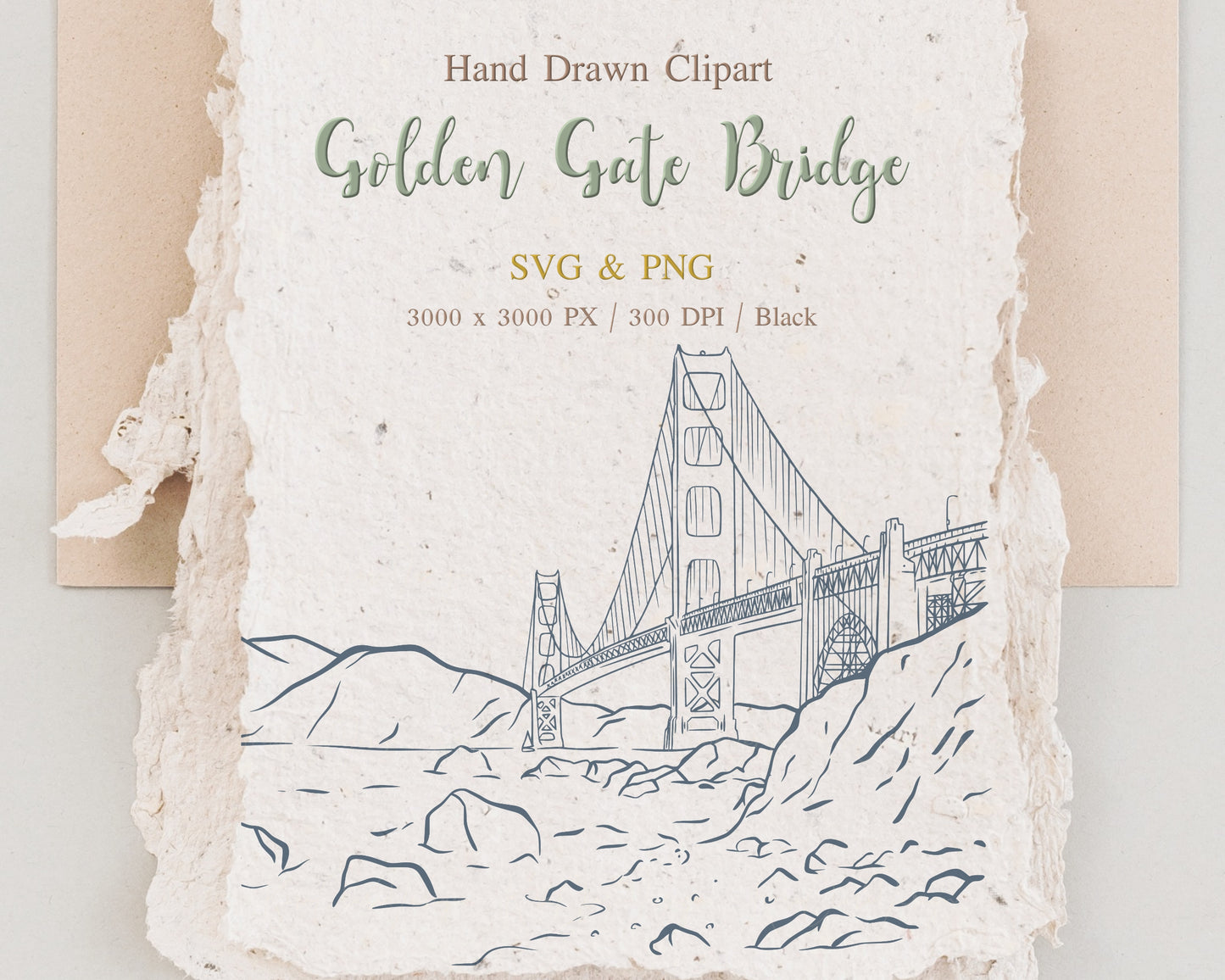 Golden Gate Bridge San Francisco USA Landmark Clipart