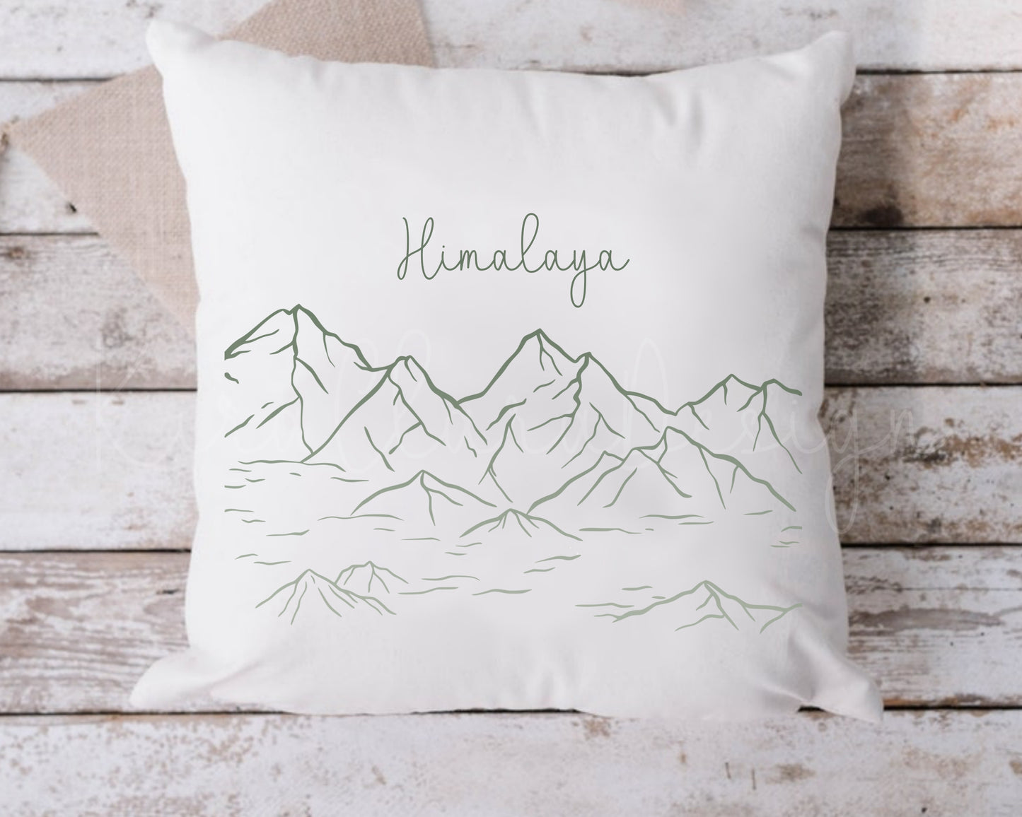 Himalayas Mountain Outline Clipart