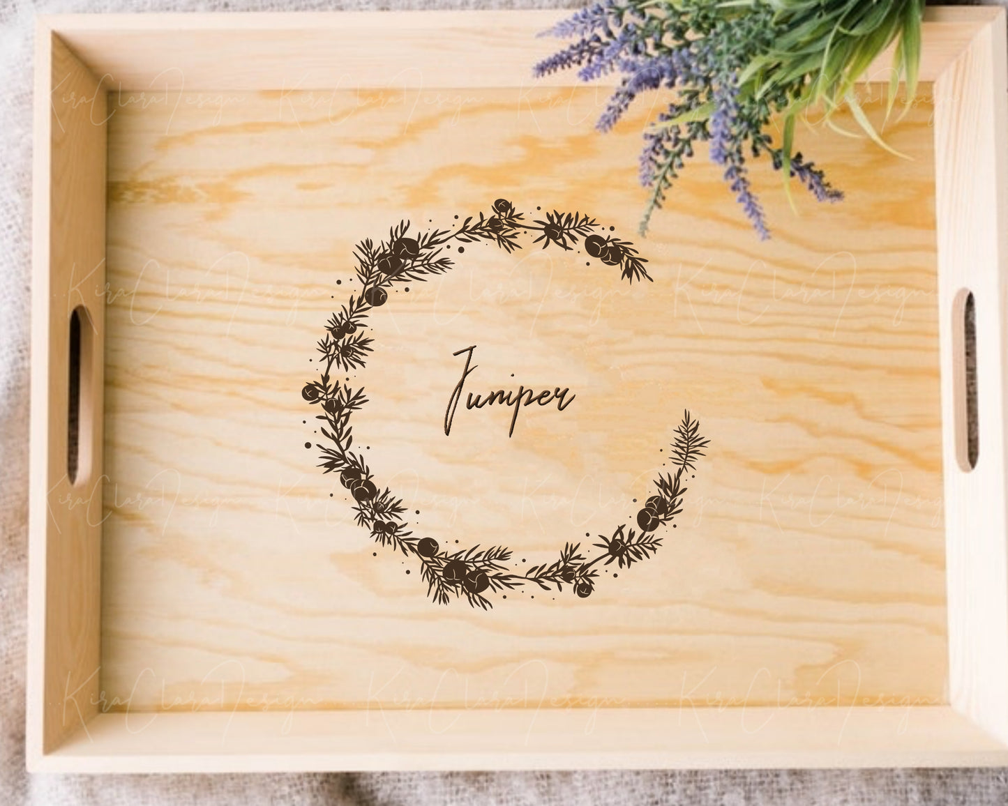 Juniper ( Juniperus ) Half Wreath Clipart