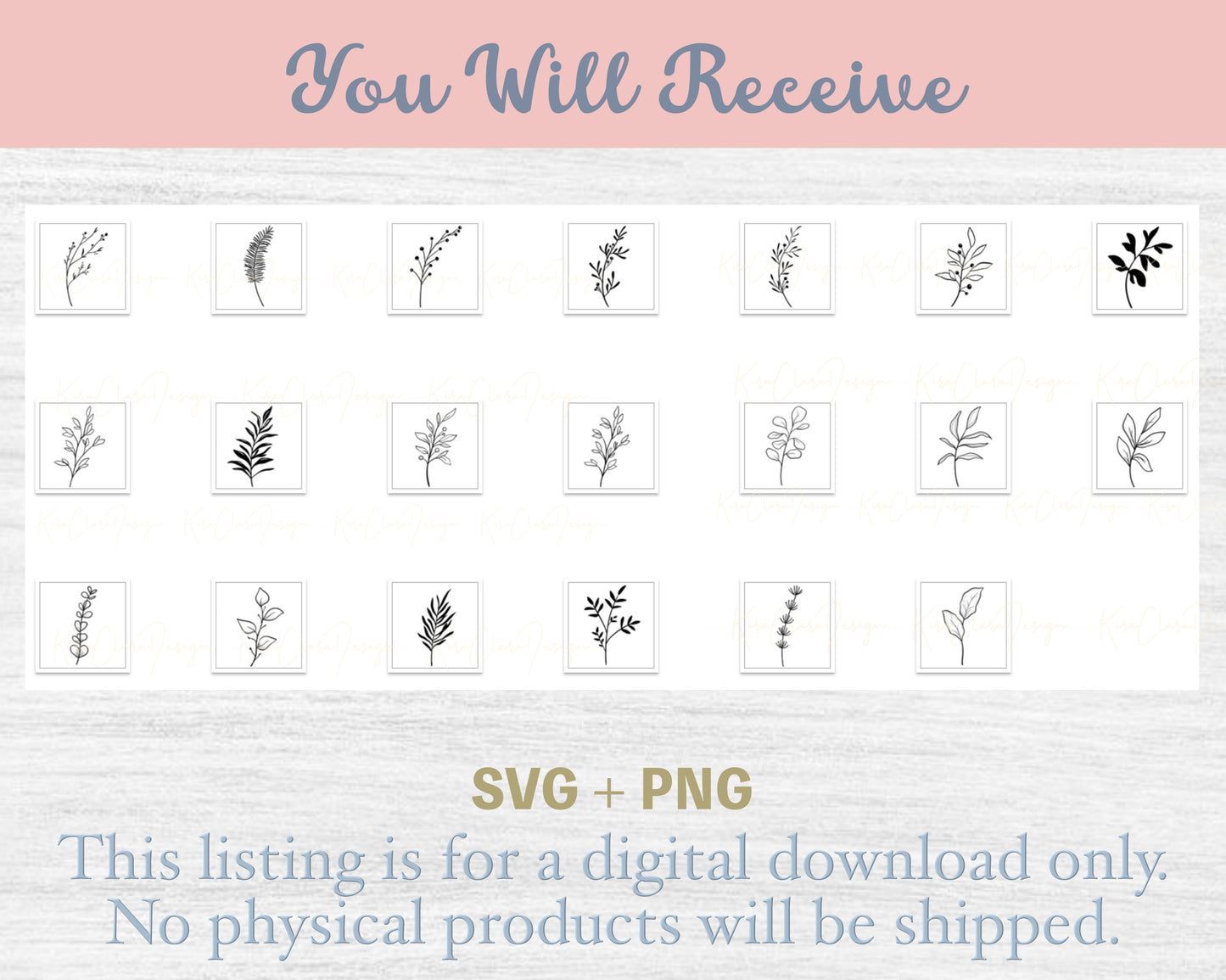 20 Leaf SVG Botanical Clipart Bundle