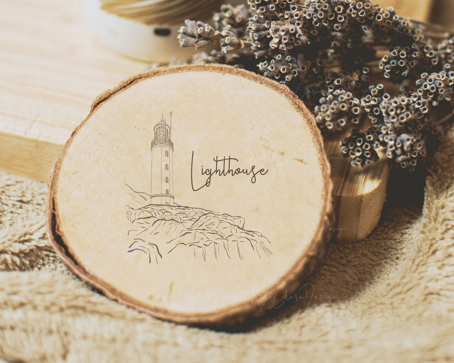 Hand Drawn Lighthouse Sublimation Design