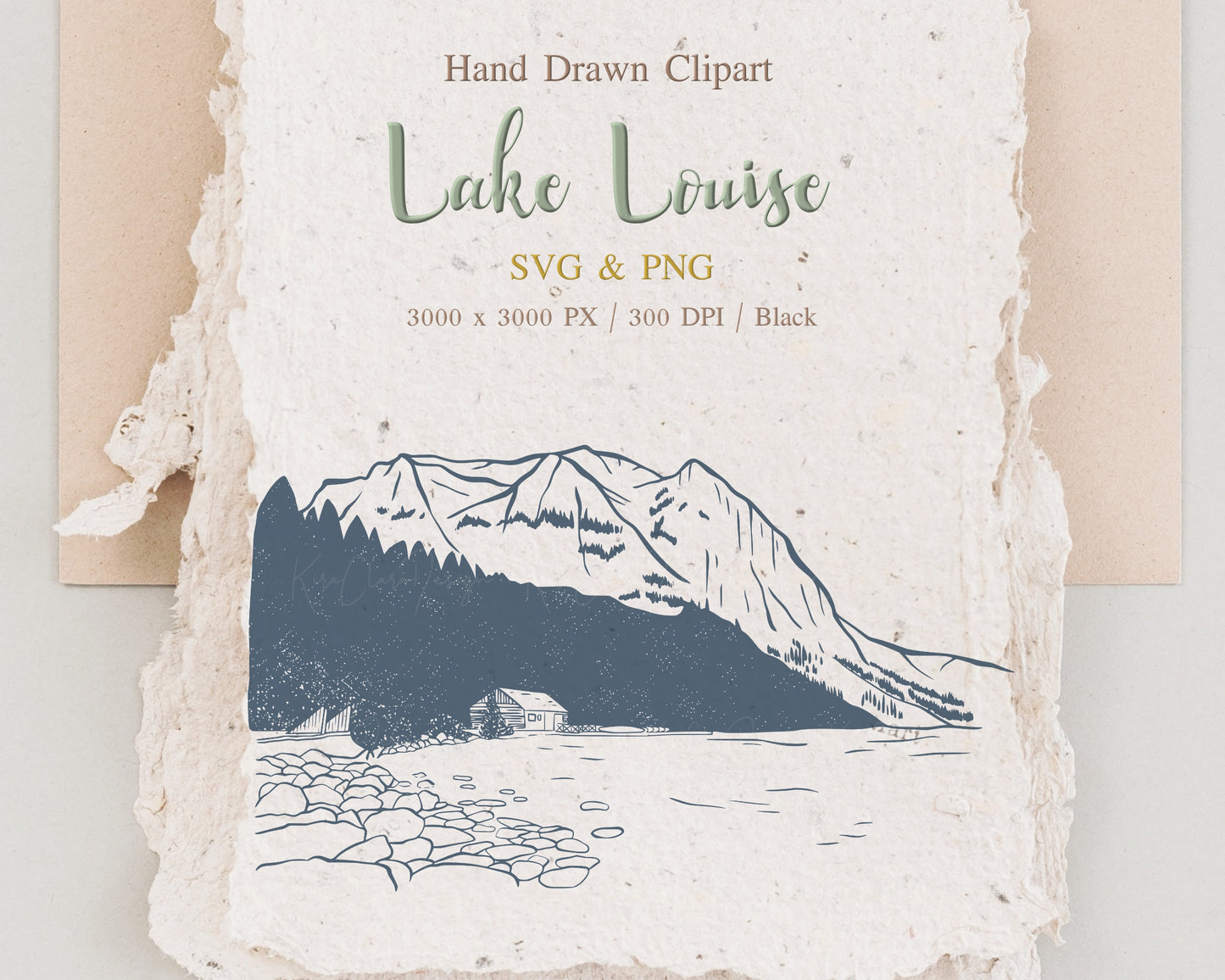 Lake Louise Alberta Canada Landmark Clipart