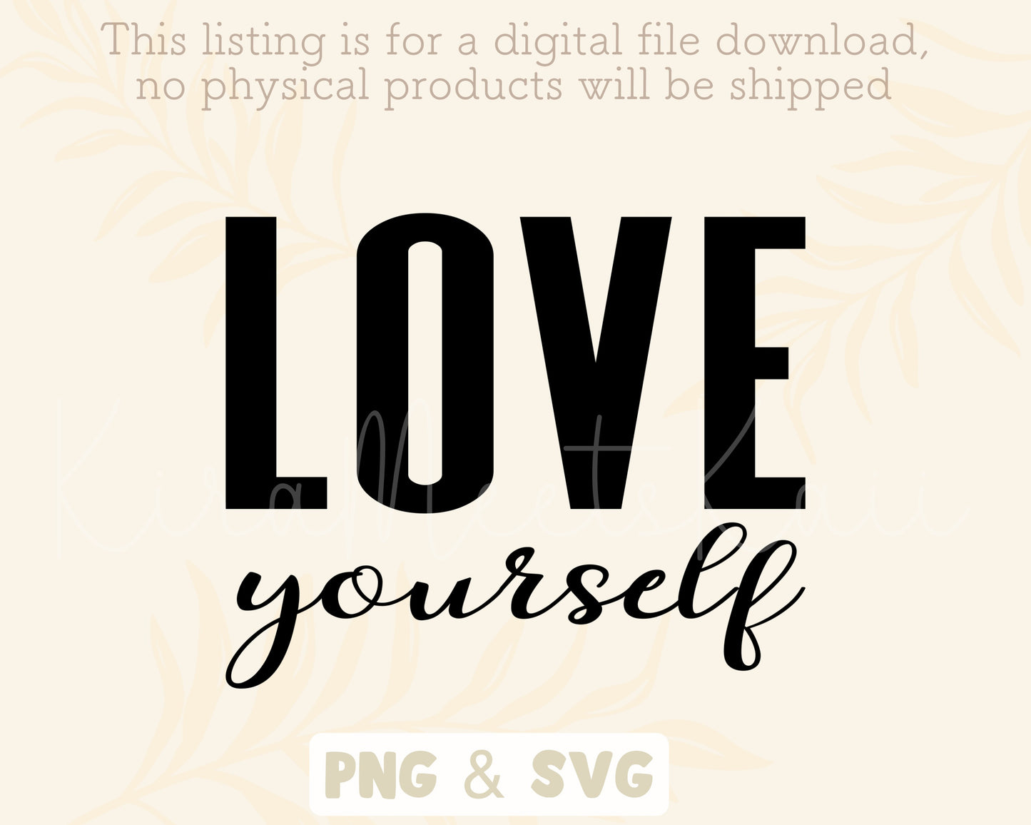 Love Yourself Clipart SVG