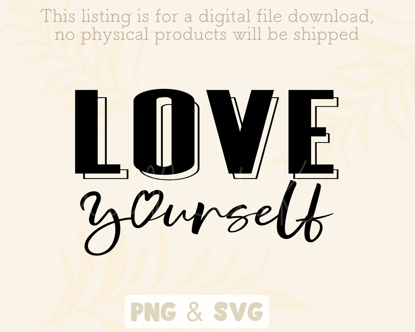 Love Yourself Clipart SVG