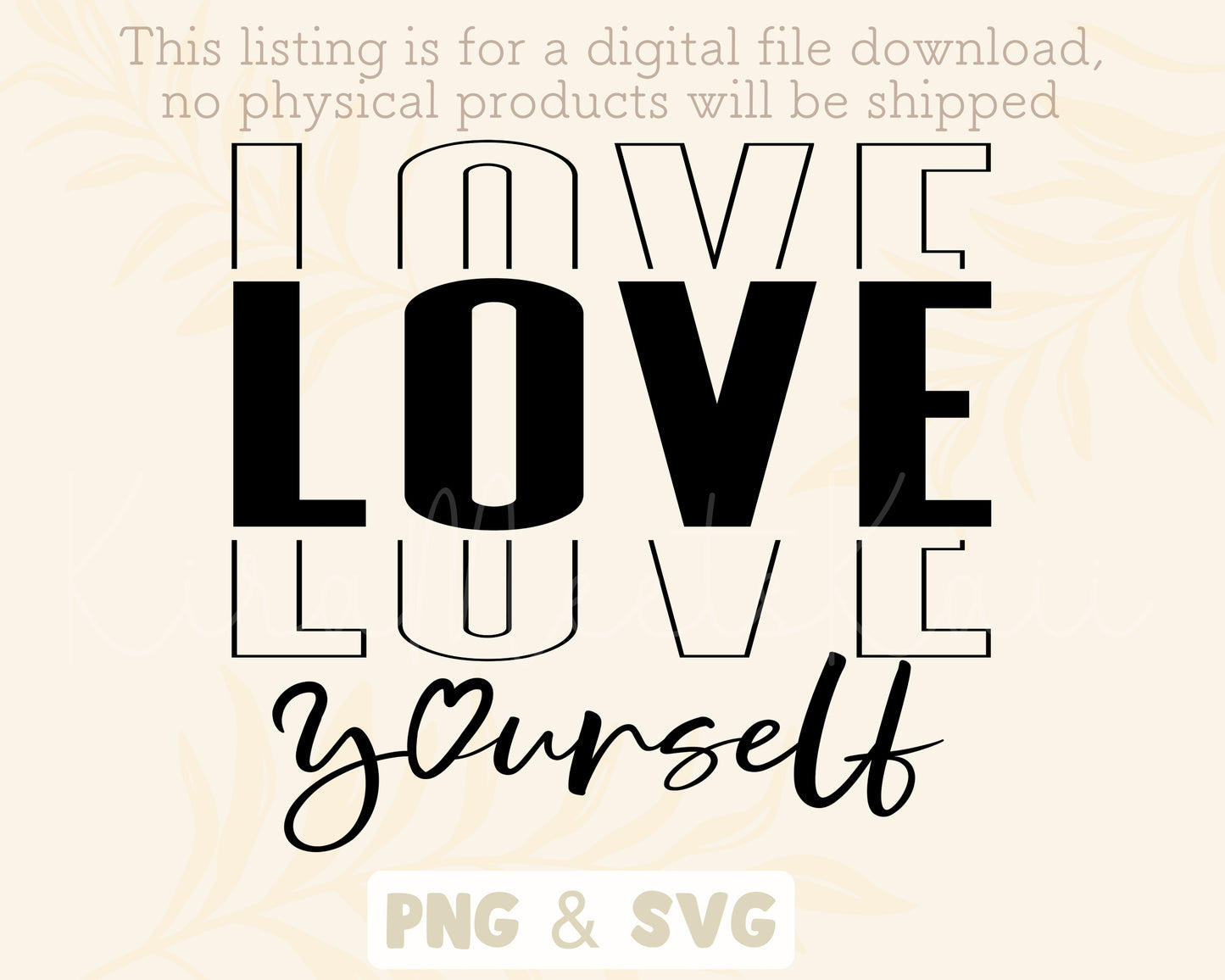 Love Yourself Clipart SVG