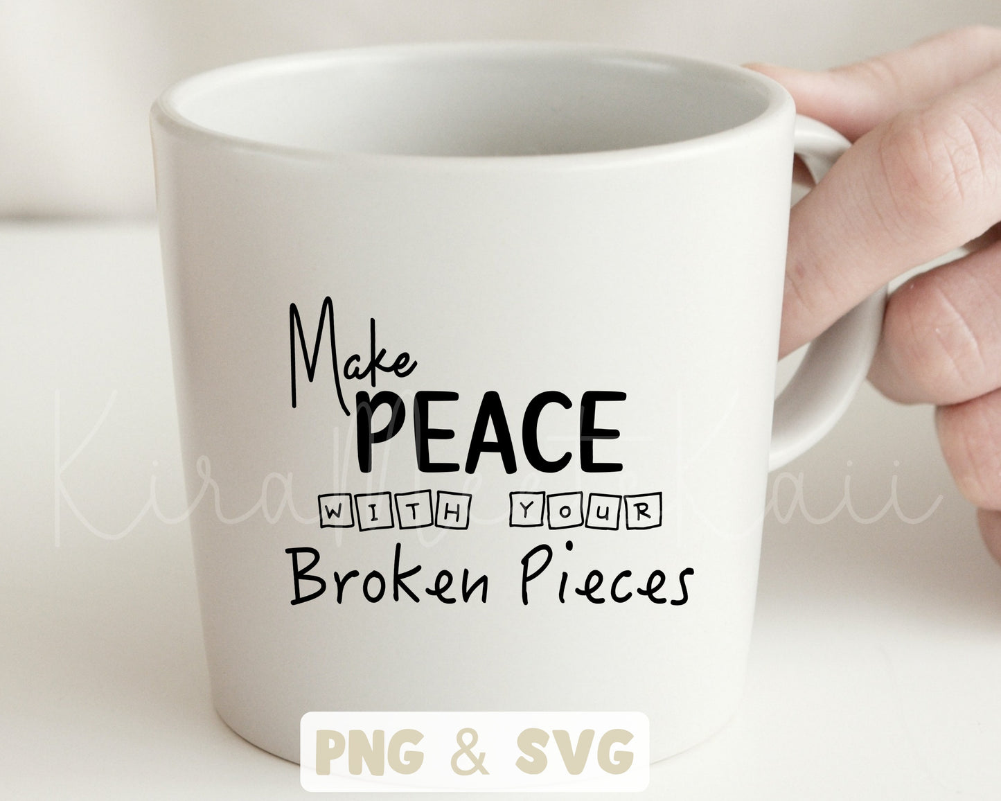 Make Peace With Your Broken Pieces Clipart