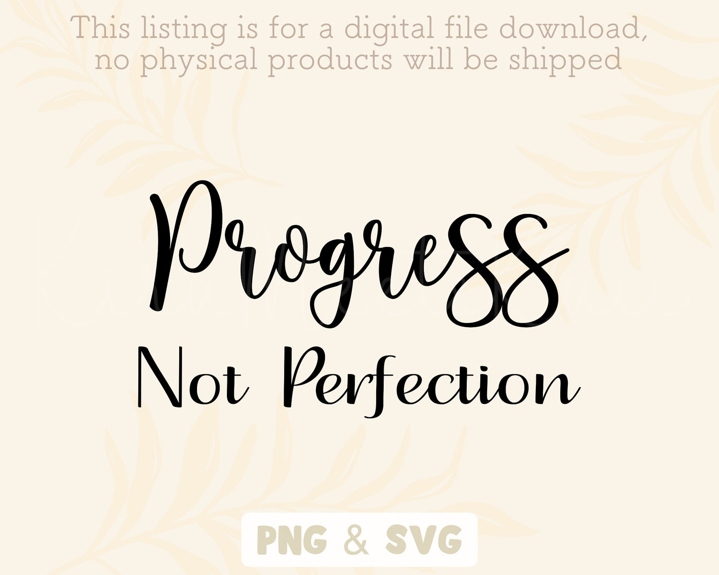 Progress Not Perfection Clipart