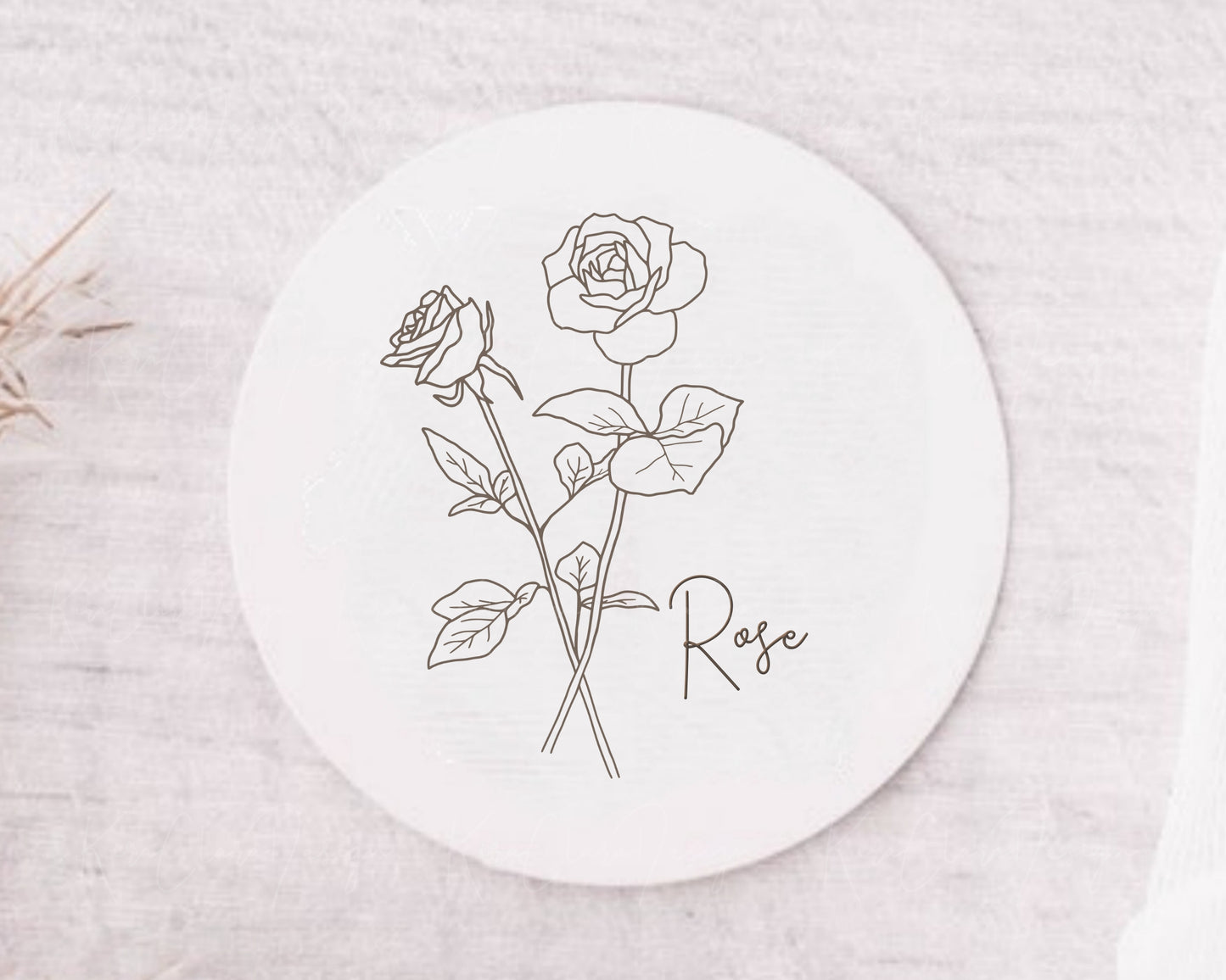 Rose Flower Outline Clipart