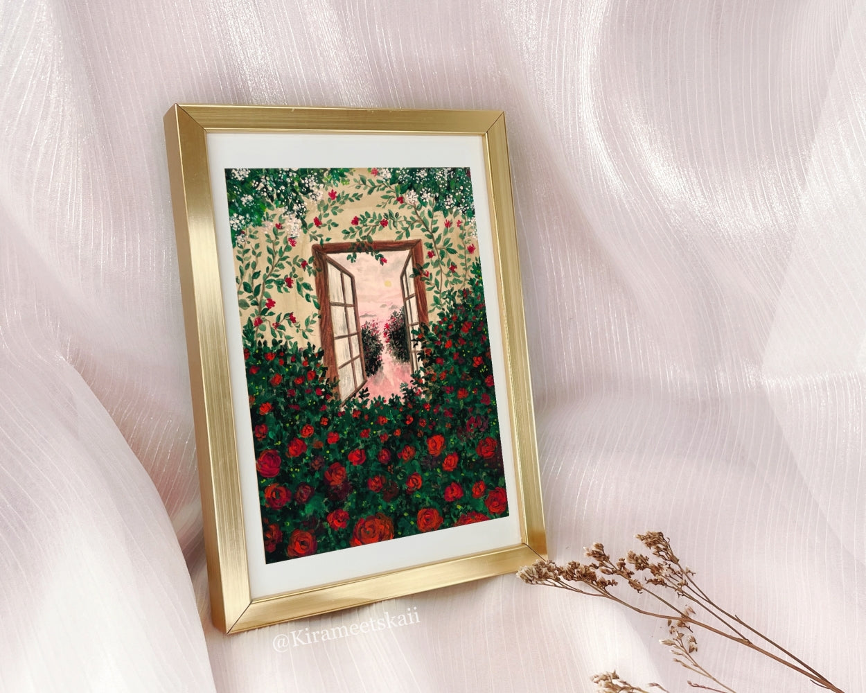 "Secret Garden" Gouache Painting (Original Artwork)