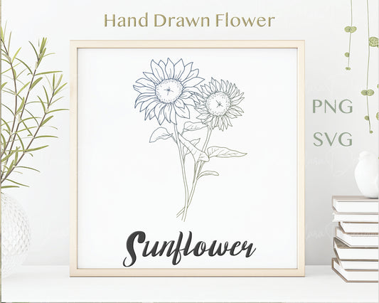 Sunflower Outline Clipart