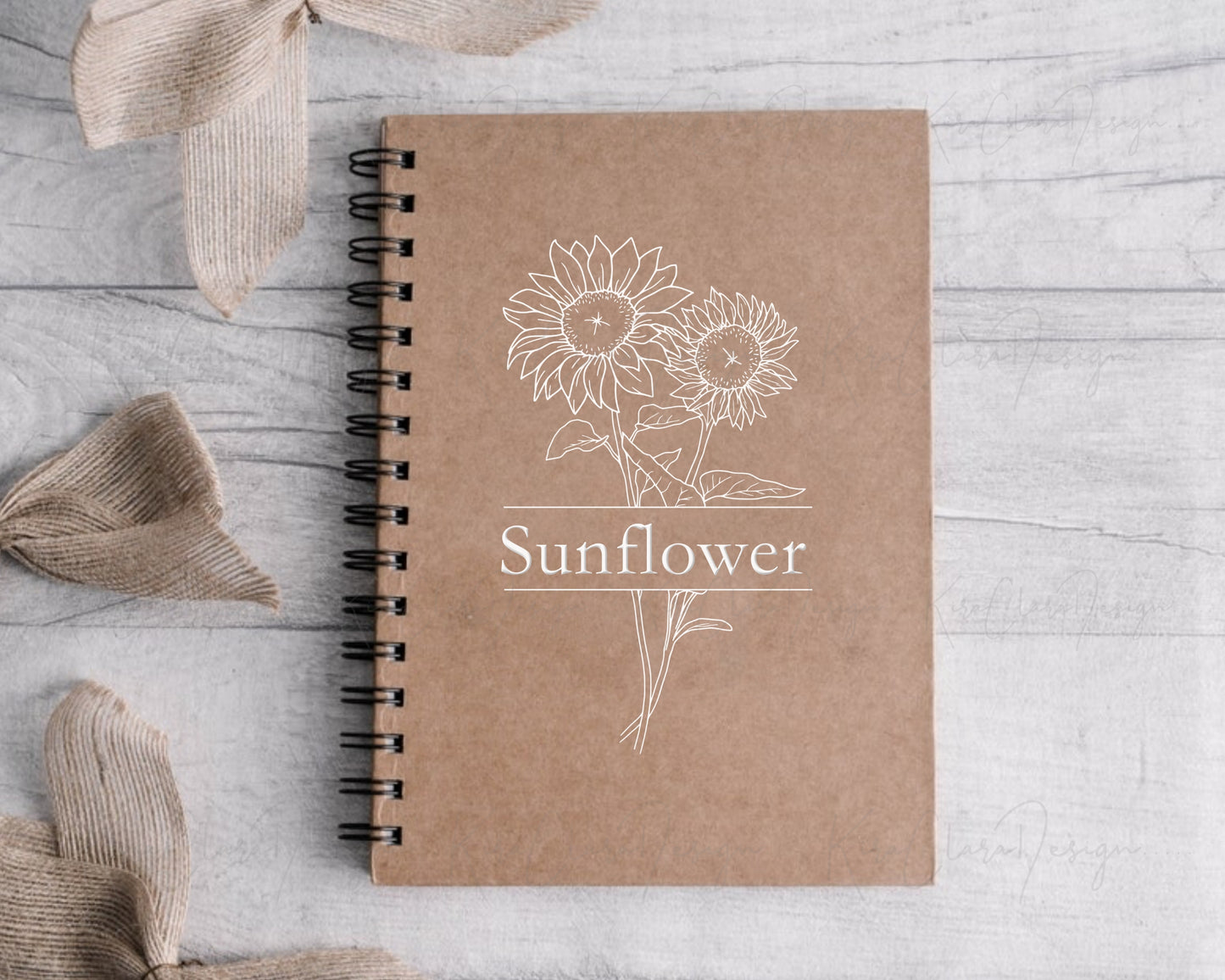 Sunflower Botanical Split Frame Clipart