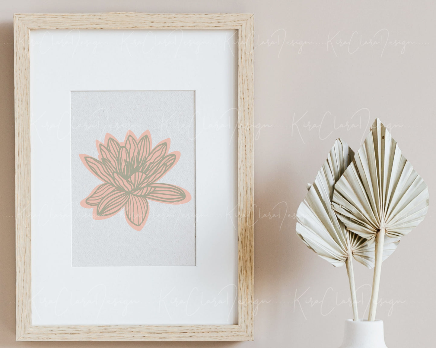 Water Lily Outline Illustration / Layers