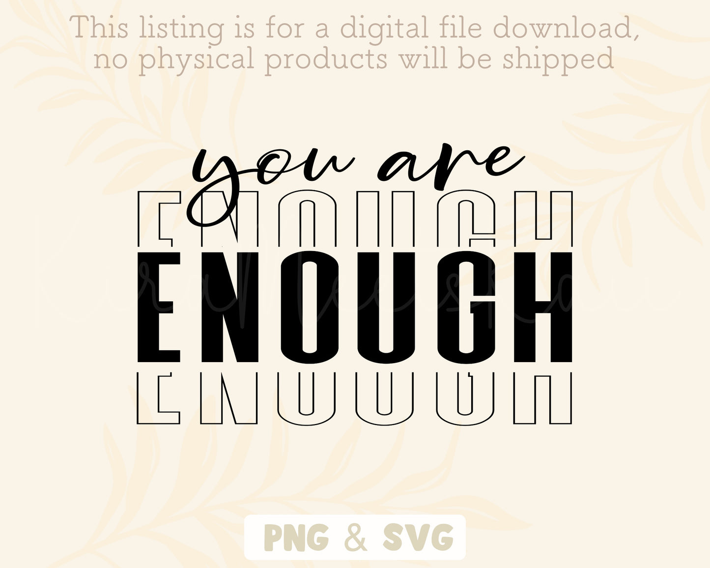 You Are Enough Clipart