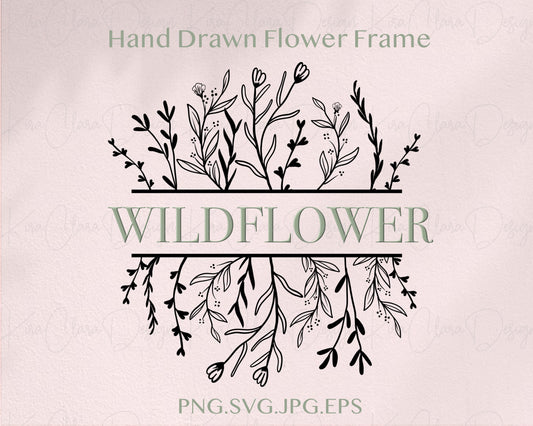 Wildflower Split Frame Clipart