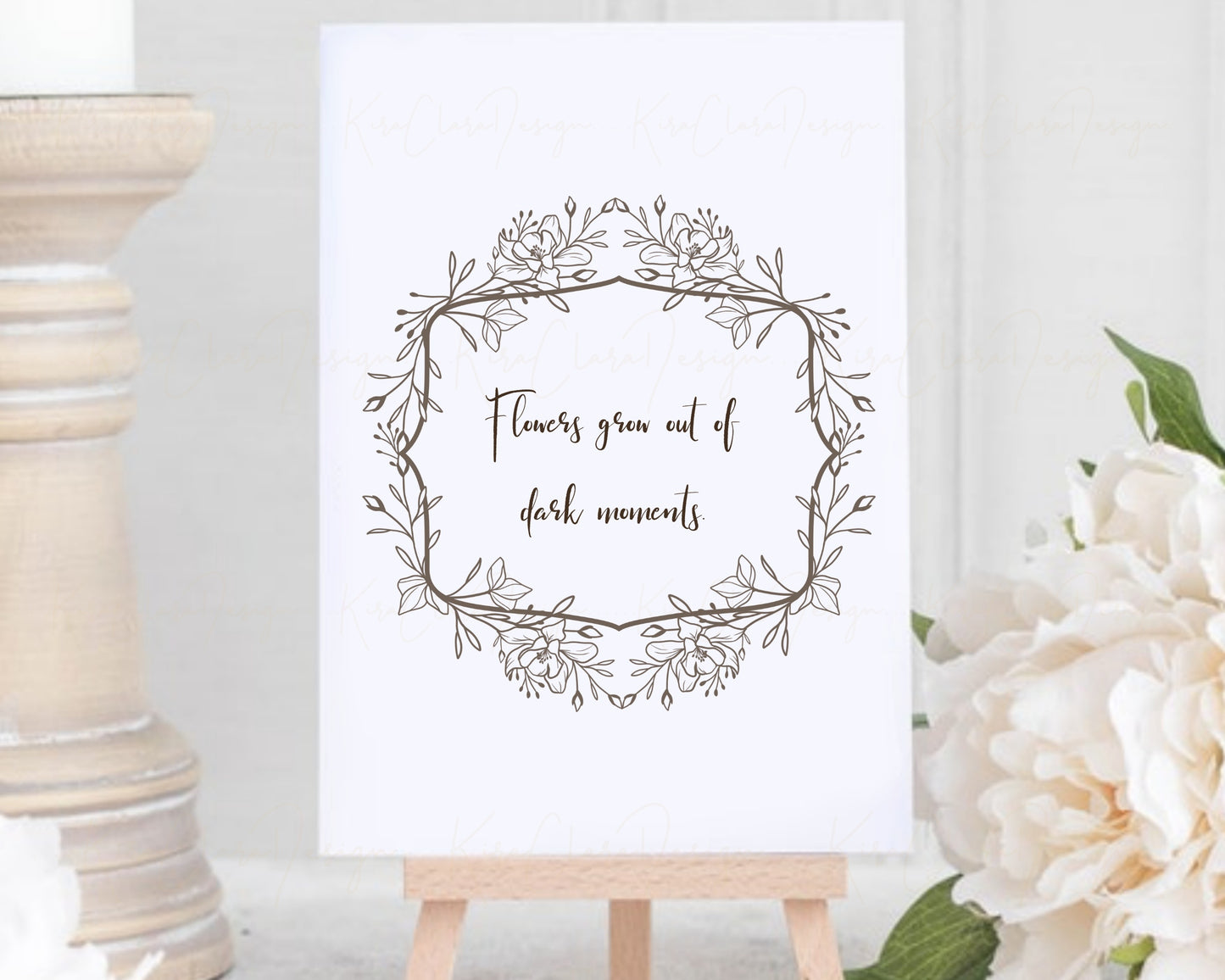 Aquilegia Flower Border Frame Clipart SVG