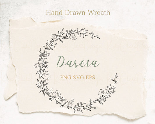 Dascia Flower Wreath Clipart