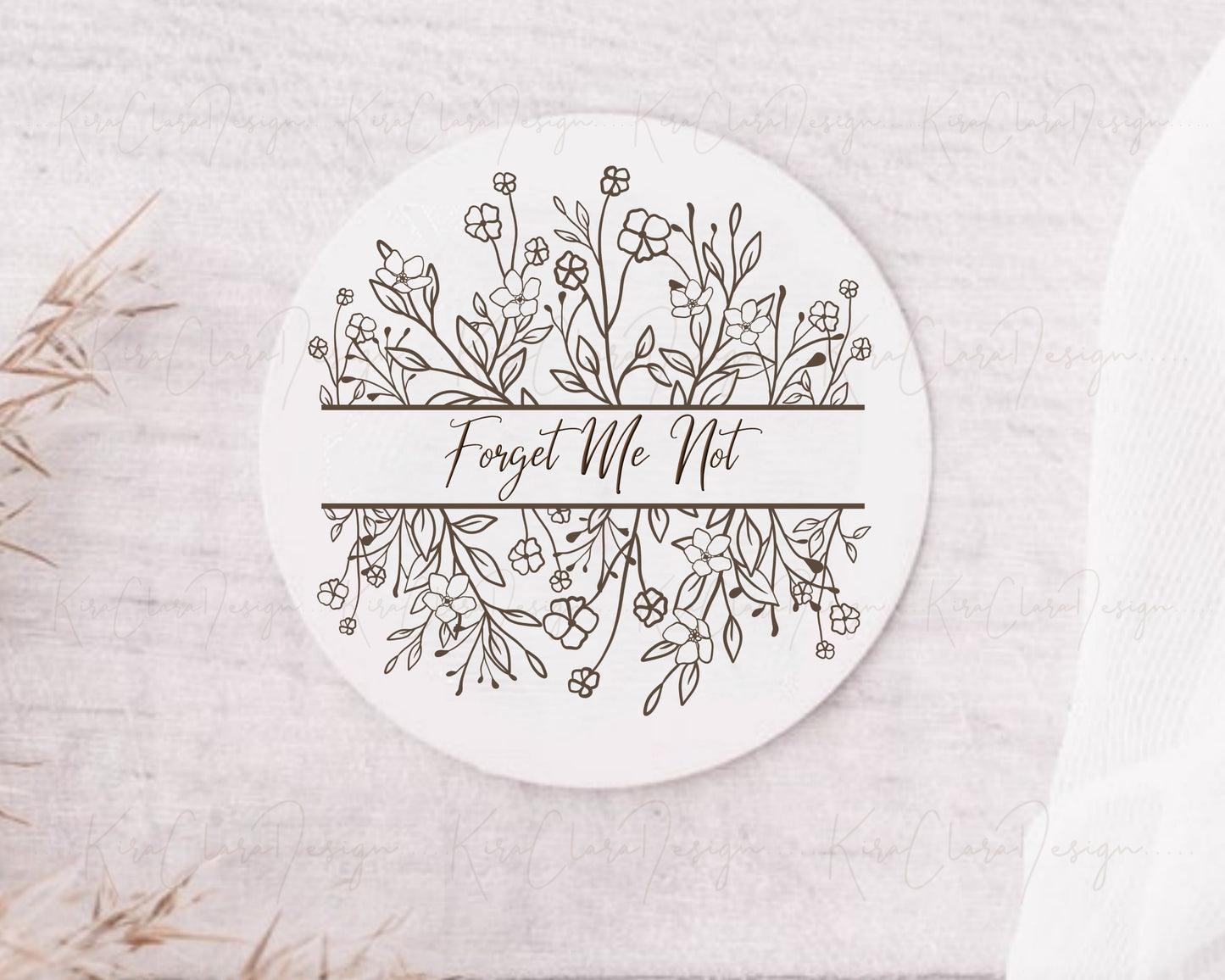 Forget Me Not Flower Border Frame SVG