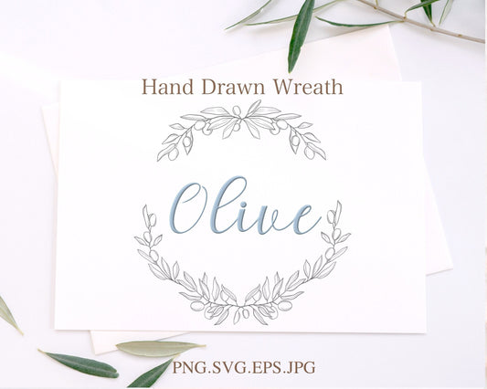 Olive Leaf Wreath Clipart