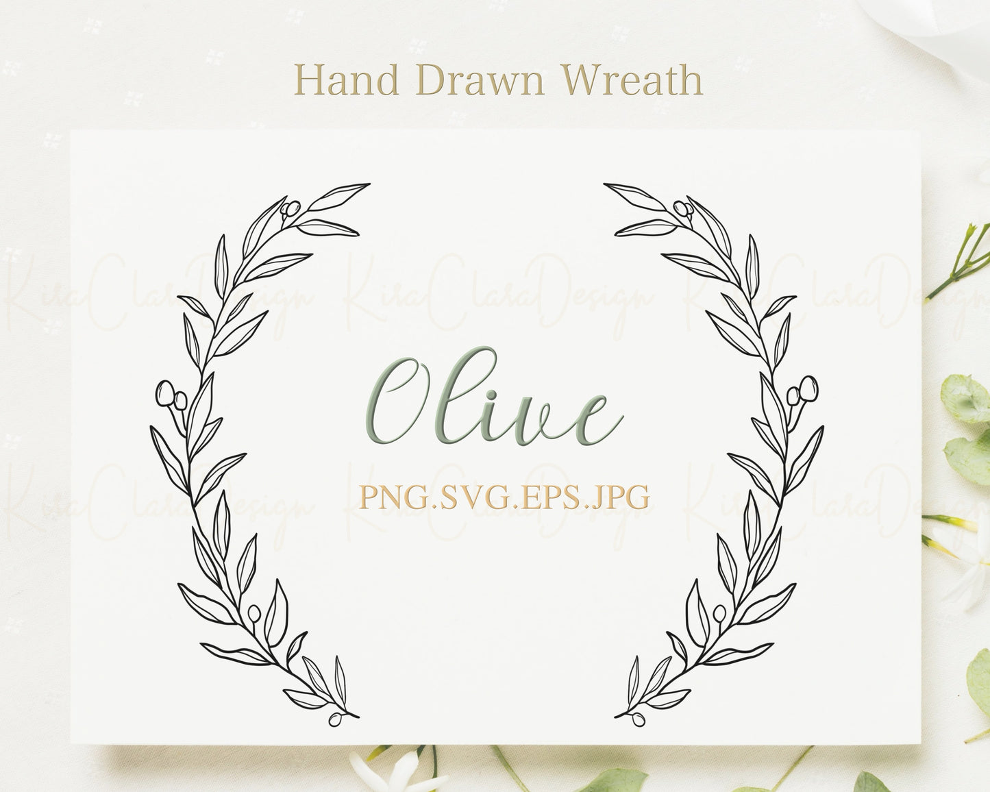 Olive Leaf Wreath Clipart