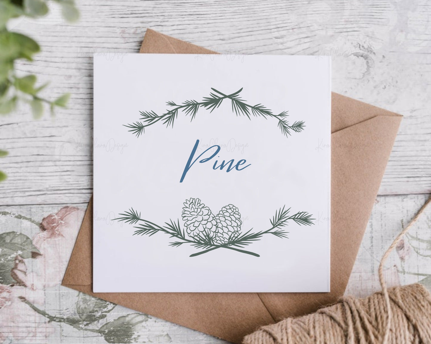 Pine Border Frame SVG