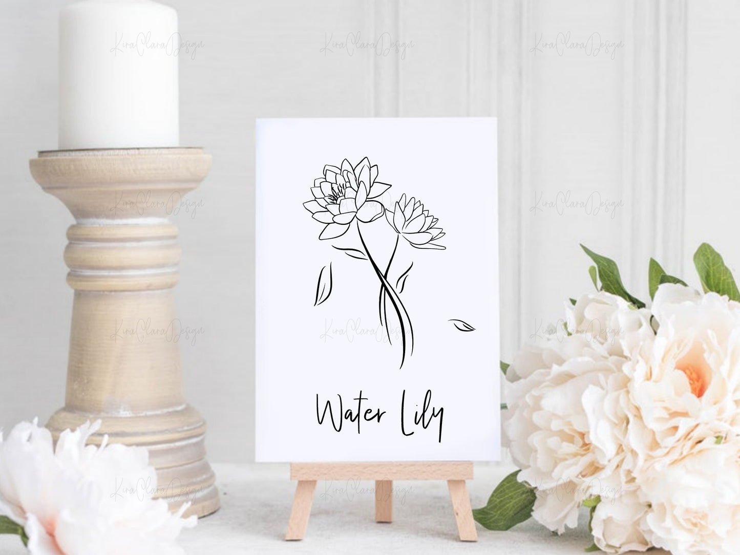 Birth Flower Water Lily Clipart